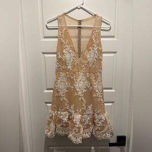 NBD Sheer Lace Mini Dress, NWT - size small